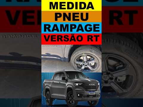 Qual a medida do pneu original Rampage RT ano 2026?