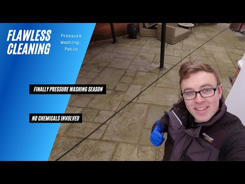 Pressure Washing Season Begins! A Large Grimy Patio..