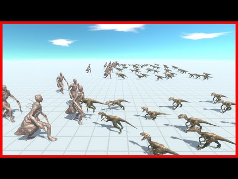 15x SABER GHOUL VS 100x VELOCYRAPTOR - ANIMAL REVOLT BATTLE SIMULATOR