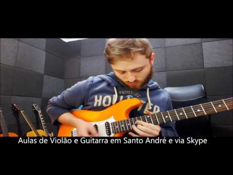 Improvisando licks do Slash e Fernandinho - Aulas de Violao e Guitarra em Santo Andre - Skype