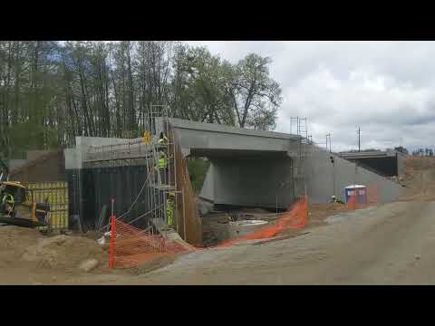 Projektowany wiadukt WD 1, WD  2, obiekt mostowy PZDS2 km 4+483,25 4 +592,50