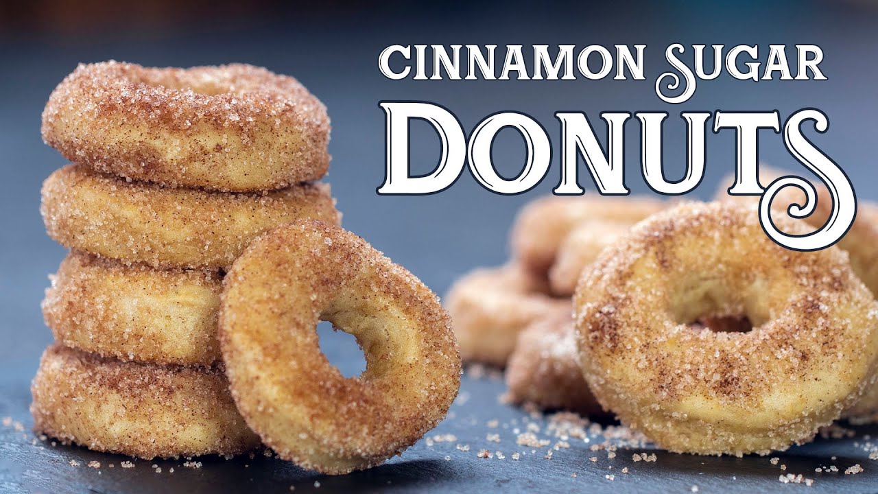 Baked Mini Cinnamon Sugar Donuts - No Yeast No Eggs Donuts