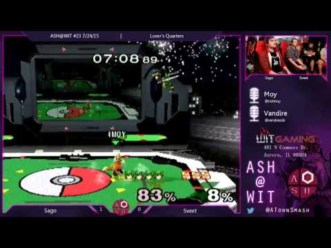 Sago (Marth) vs. Sveet (Fox) - Melee Loser's Quarters ASH@WIT #23 7/24/15