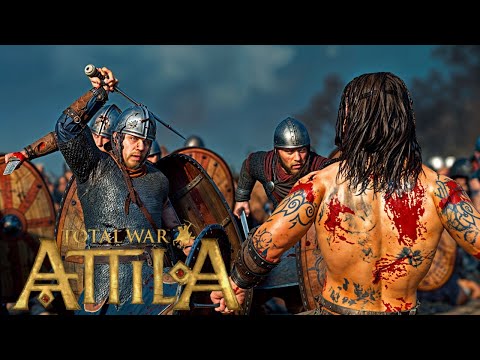 A BARBARIAN HORDE ATTACKS HADRIANS WALL! - Attila Total War Multiplayer Siege