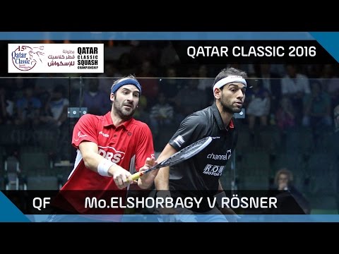 Squash: Mo. ElShorbagy v Rösner - Qatar Classic 2016 QF Highlights
