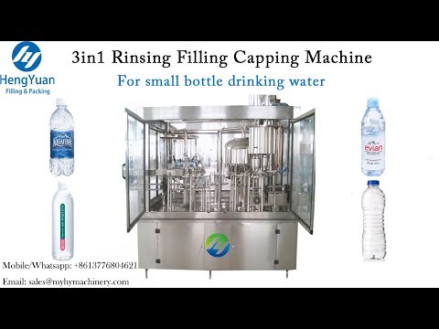 , title : 'Automatic 3 in1 Rinsing Filling Capping Machine for Small Portable PET Bottle Drinking Water'