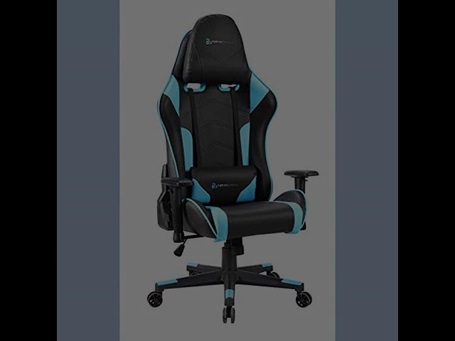 Vídeo relacionado con SONGMICS Silla de Oficina, Silla Gaming Ergonómica, con Reposapiés Telescópico, Respaldo Ajustable, Reposacabezas y Soporte Lumbar, Carga de 150 kg, Negro Tinta y Gris Paloma OBG073B03