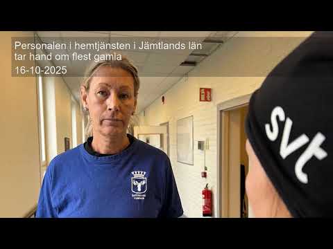 Personalen i hemtjänsten i Jämtlands län tar hand om flest gamla