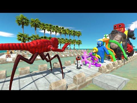 Titanus Red vs Boxy Boo COCONUT DEATH RUN - Animal Revolt Battle Simulator
