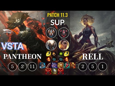 HLE Vsta Pantheon vs Rell Sup - KR Patch 11.3
