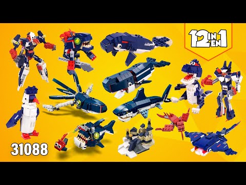 12in1 LEGO Creator Deep Sea Creatures Alternate Builds MOC [31088](1642 pcs) Building Instructions