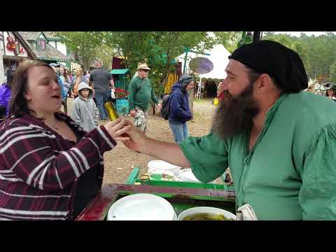 Mandee Being Fed A Pickle Michigan Renissance Festival 2018