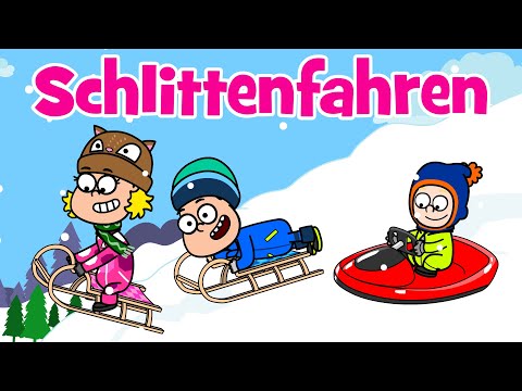 ♪♪ Kinderlied Winter Familie – Schlittenfahren | Hurra Kinderlieder | Winterlied