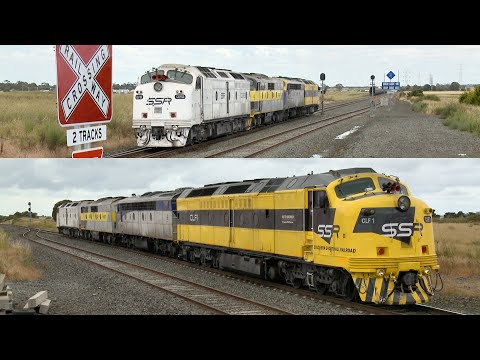 7774V SSR Diesel Locomotives For Grain Train (10/12/2021) - PoathTV Australian Trains & Railways