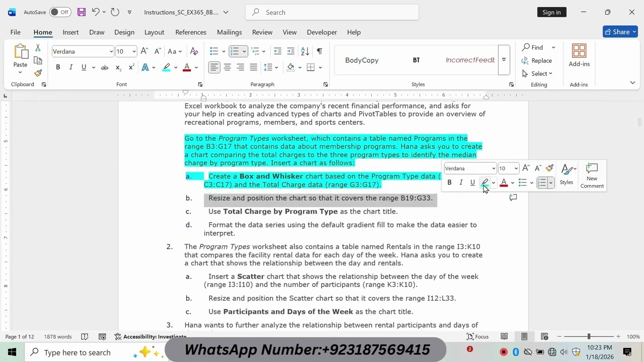 Shelly Cashman Excel 365 | Module 8: SAM Project B Davis Sports Center