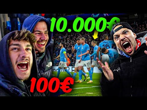 10.000€ vs 100€ CHAMPIONS LEAGUE STADION VLOG! *City vs Bayern*