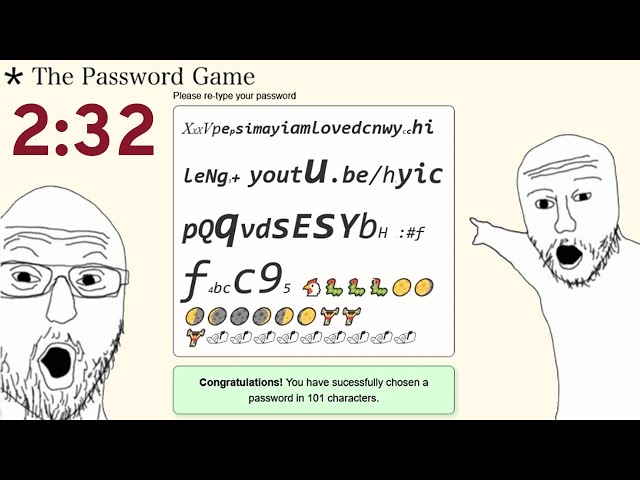 This fun free game is all about silly password rules