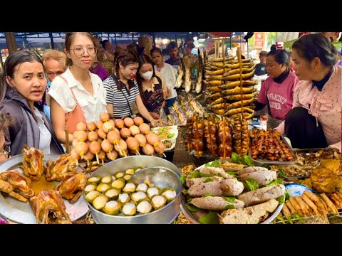 Best Famous Cambodian street food tour Countryside | Delicious Khmer food @ Oudong Resort