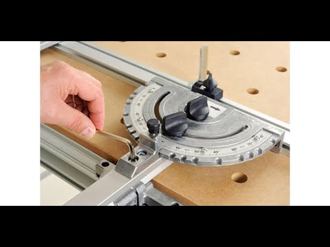 Setting up Miter Gauge on a  Festool Bench ~ video 2of 3