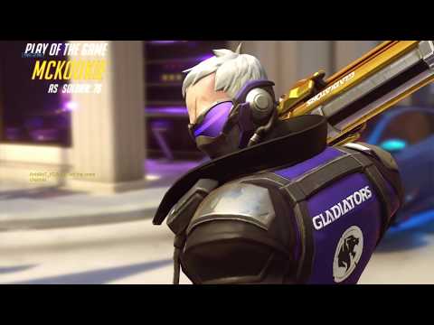 NEW L.A. Gladiators Soldier:76 OW League Skin (gold/reg) gameplay!