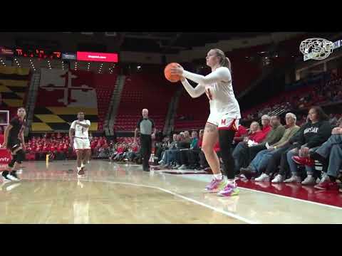#11 Maryland women's basketball cruises past St. Francis 107-35.