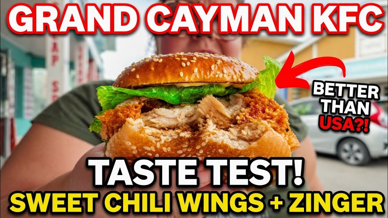 Grand Cayman KFC Taste Test on Celebrity Xcel Cruise | Sweet Chili Wings!