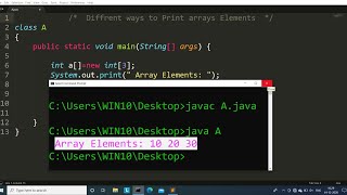 Print array elements in Java | Learn Coding