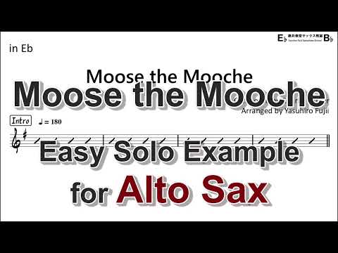 Moose the Mooche - Easy Solo Example for Alto Sax
