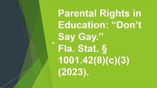 Parental Rights in Education Law: Legal and Advocacy Perspectives
