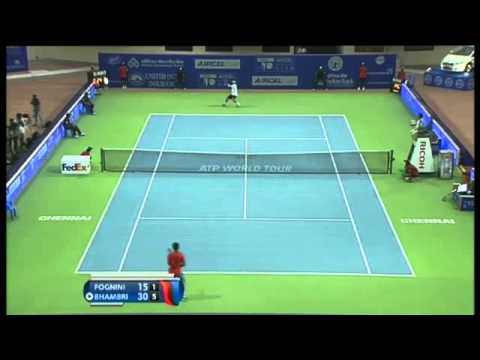 ACO 2014- Day4: Match 1 Highlights- F FOGNINI vs Y BHAMBRI
