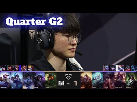 T1 vs RNG - Game 2 | Quarter Finals LoL Worlds 2022 | T1 vs Royal Never Give Up - G2 full game