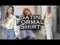 10 Satin Shirts For Women Satin Formal Shirts For Women How To Style Satin Shirt