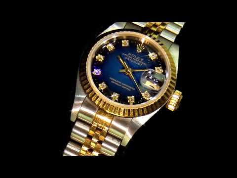 Lady's 18k Yellow Gold/Stainless Steel Rolex Datejust Automatic Wristwatch with Diamond Dial