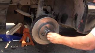 Front brake pads and rotors change on an 87-93 Mustang Mustang-Mechanic.com