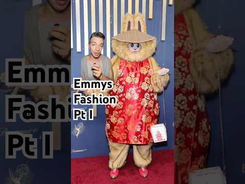 Labubu on the EMMYS Red Carpet👹  pt I  #review #redcarpetfashion #emmys
