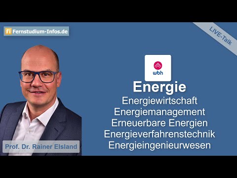 Energie-Studiengänge im Fernstudium an der Wilhelm Büchner Hochschule – Live-Talk mit Prof. Elsland