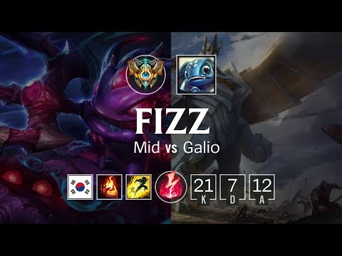 Fizz Mid vs Galio - KR Challenger Patch 8.24