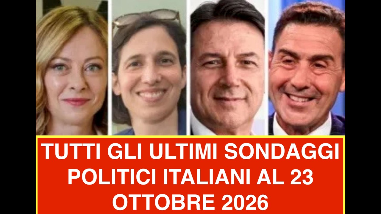 TUTTI GLI ULTIMI SONDAGGI POLITICI ITALIANI AL 23 OTTOBRE 2026
