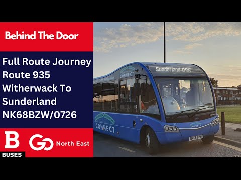 Behind The Door + Full Journey: Route 935 | NK68BZW/0726 - Go North East: Optare Solo SR M925