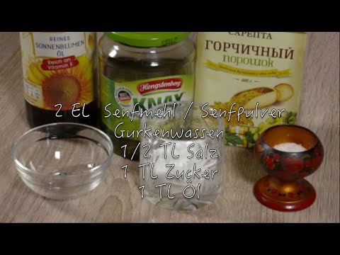 Senf Rezept. Senf hausgemacht. Scharfer Senf leicht gemacht. Schnelles Rezept. Senf aus Senfpulver