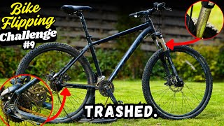 Can we save this BROKEN mountain bike from the trash? Bike Flipping Challenge EP.9