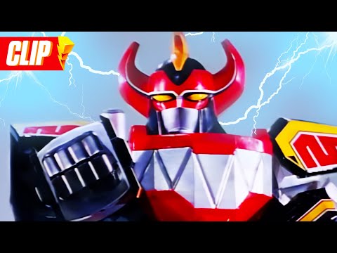 Dino Megazord First Battle | Mighty Morphin Power Rangers | Power Rangers Official