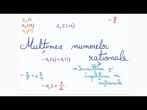 Multimea numerelor rationale: inmultirea si impartirea numerelor rationale - Clasa a VI-a