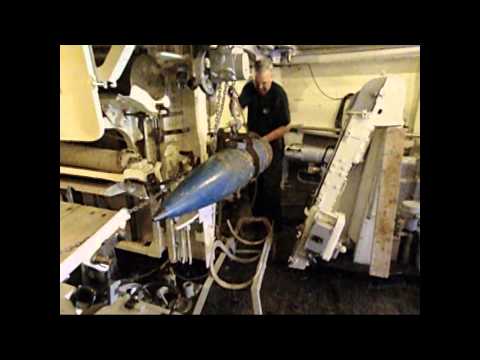 Manoeuvring of shells on gunplatform,  Austrått Fort