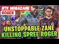 Unstoppable Zane Killing Spree Supreme Roger [ BTK MobaZane Roger ] Mobile Legends Emblem And Build