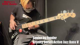 Video thumbnail for 【Ikebe B-Sound Check】Squier by Fender Affinity Series Active Jazz Bass V【試奏動画】 by Ikebe Channel｜池部楽器店