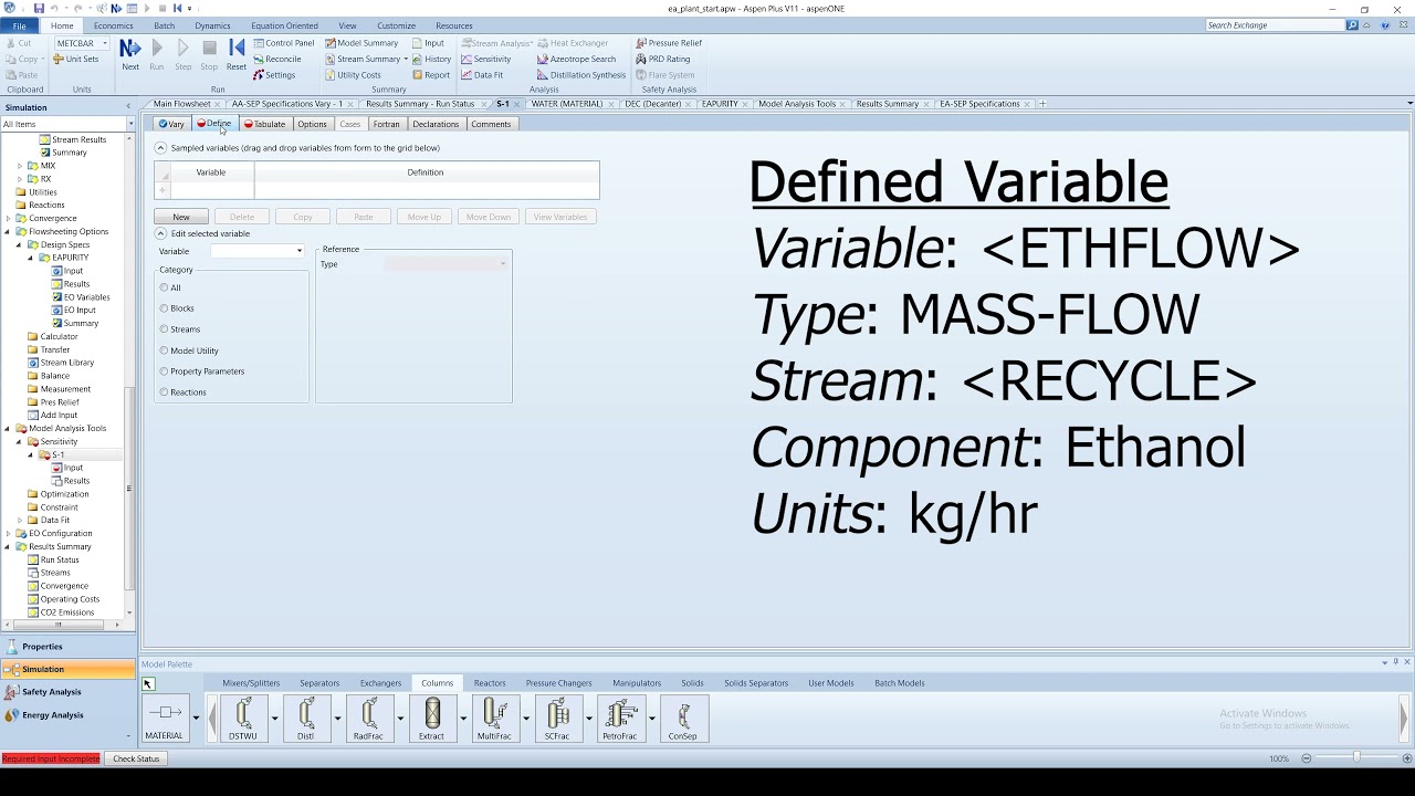 Chapter 7.3: Running a Sensitivity Analysis