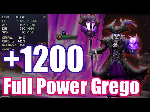 ATK +1200 over,  The Full Power Grego is crazy🤩🤩🤩【Summoner War RTA】