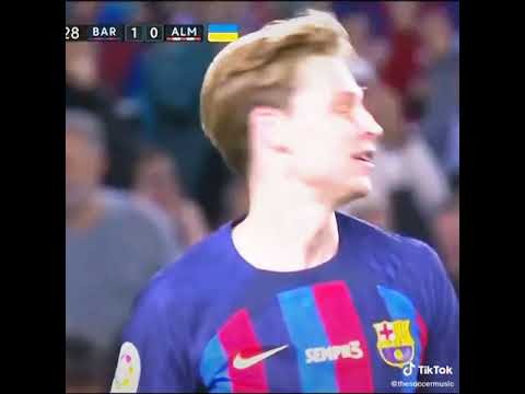 Gol de Frankie de Jong, Barcelona 2 - 0 Almería, en el adiós de Gerard Piqué #futbol #barcelona #fyp