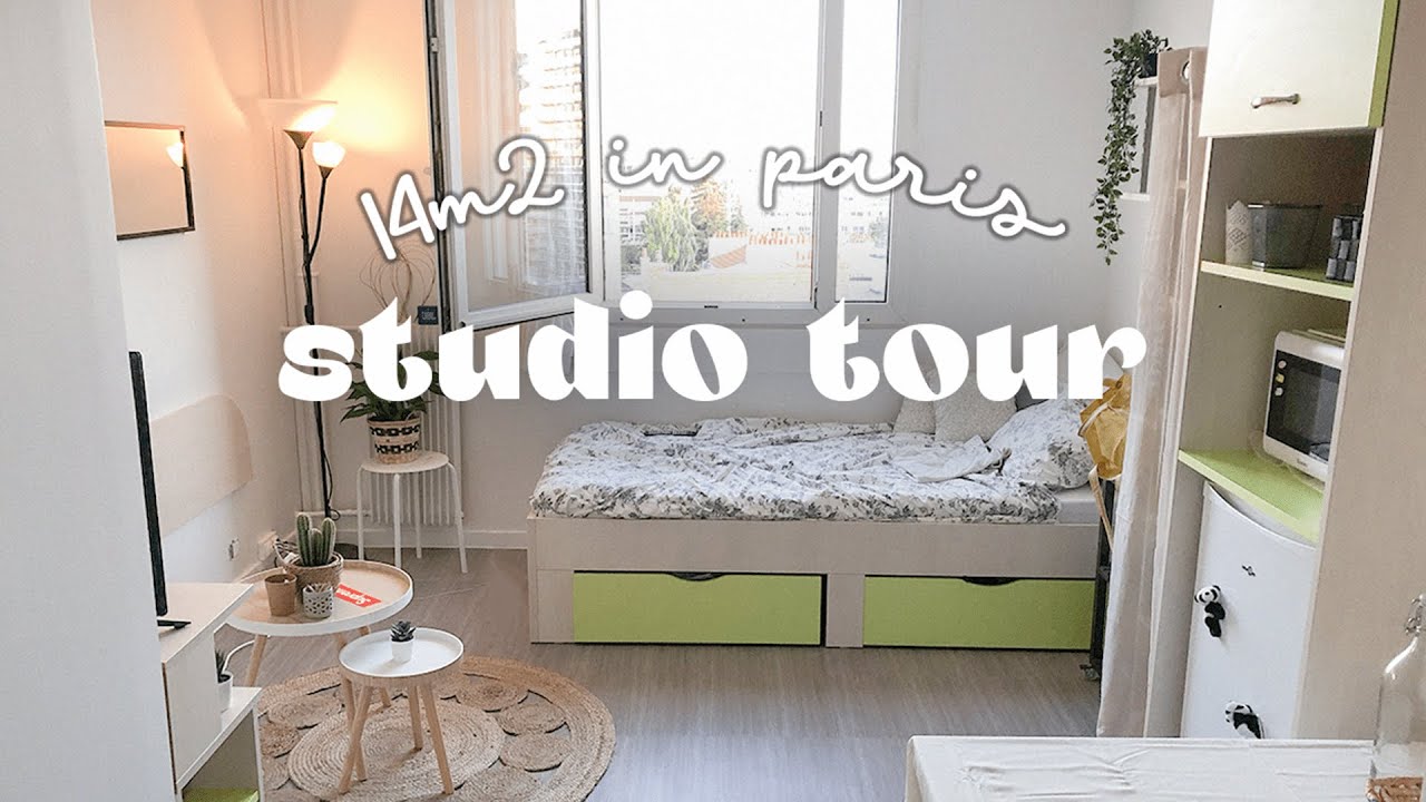 VLOG: STUDIO TOUR - visite de mon 14m2 à Paris
